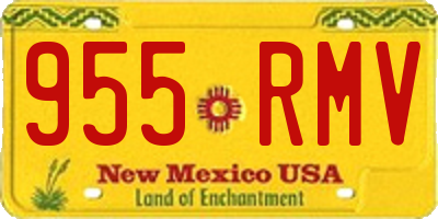 NM license plate 955RMV