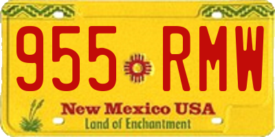 NM license plate 955RMW