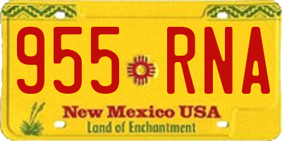NM license plate 955RNA