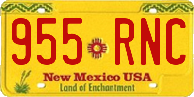 NM license plate 955RNC