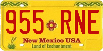 NM license plate 955RNE