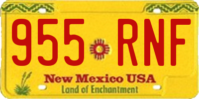 NM license plate 955RNF