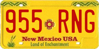 NM license plate 955RNG