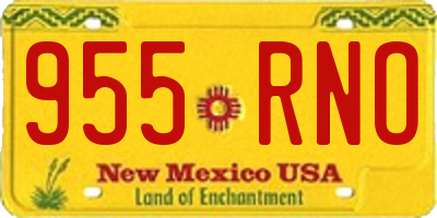 NM license plate 955RNO
