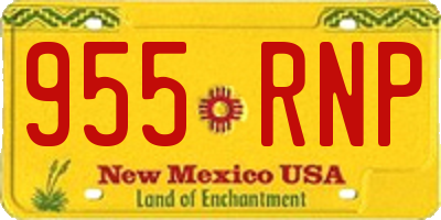 NM license plate 955RNP