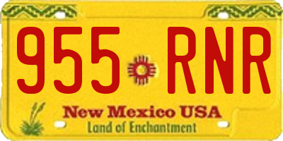 NM license plate 955RNR