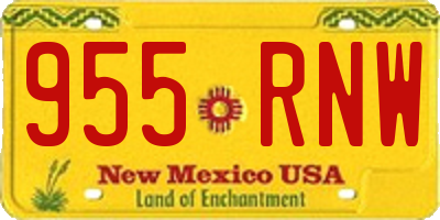 NM license plate 955RNW