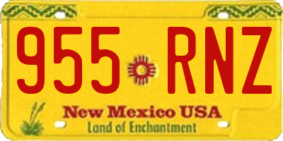 NM license plate 955RNZ