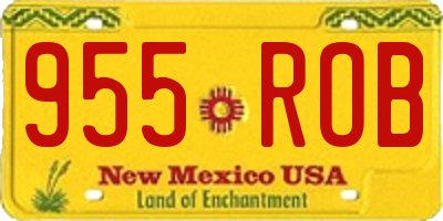 NM license plate 955ROB
