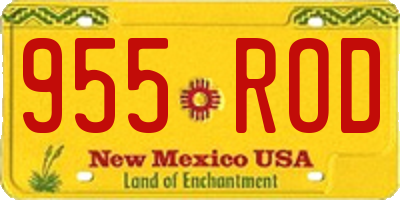 NM license plate 955ROD