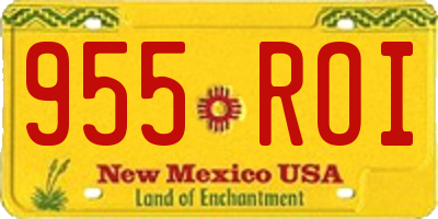 NM license plate 955ROI