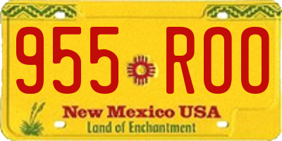 NM license plate 955ROO