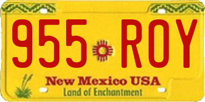 NM license plate 955ROY