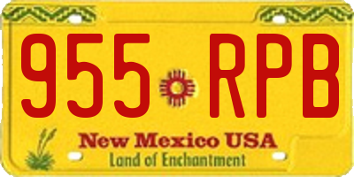 NM license plate 955RPB