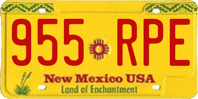 NM license plate 955RPE