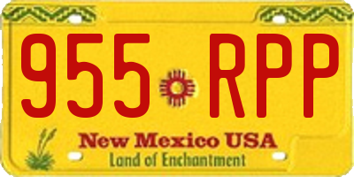 NM license plate 955RPP