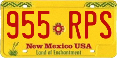 NM license plate 955RPS