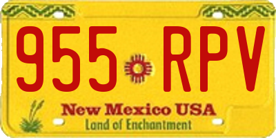 NM license plate 955RPV