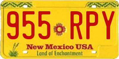 NM license plate 955RPY