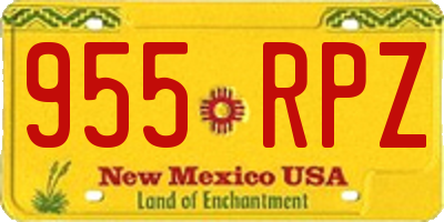 NM license plate 955RPZ