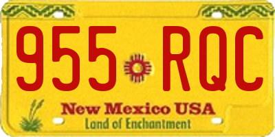 NM license plate 955RQC