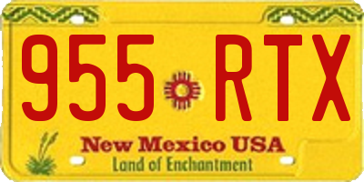 NM license plate 955RTX