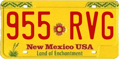 NM license plate 955RVG
