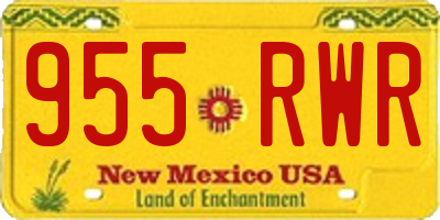 NM license plate 955RWR