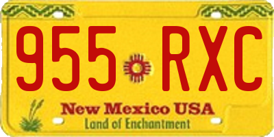 NM license plate 955RXC