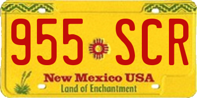 NM license plate 955SCR