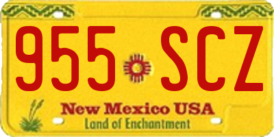 NM license plate 955SCZ