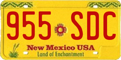 NM license plate 955SDC
