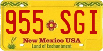 NM license plate 955SGI