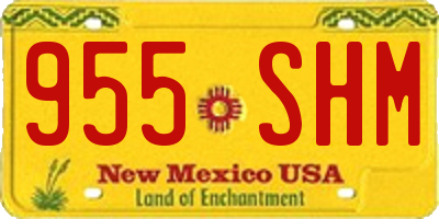 NM license plate 955SHM