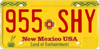 NM license plate 955SHY