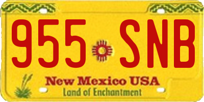 NM license plate 955SNB
