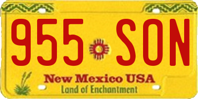 NM license plate 955SON