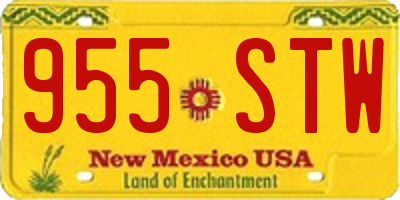 NM license plate 955STW