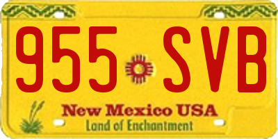 NM license plate 955SVB