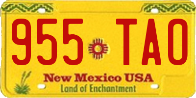NM license plate 955TAO