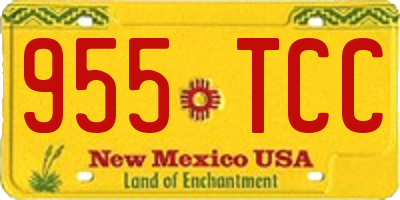 NM license plate 955TCC