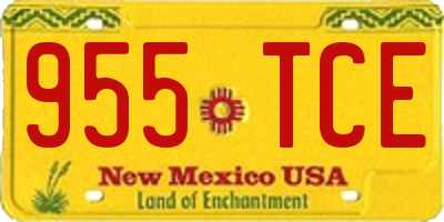 NM license plate 955TCE