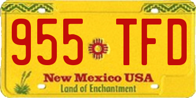 NM license plate 955TFD