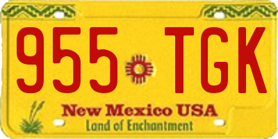 NM license plate 955TGK