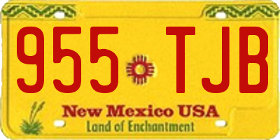NM license plate 955TJB