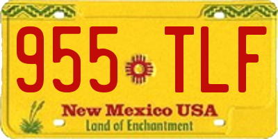 NM license plate 955TLF
