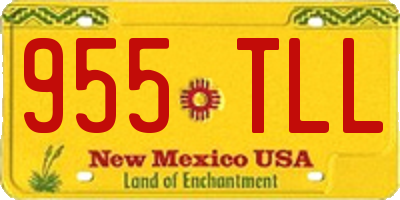 NM license plate 955TLL