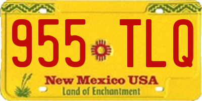 NM license plate 955TLQ