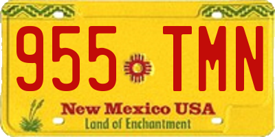NM license plate 955TMN