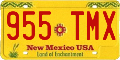 NM license plate 955TMX